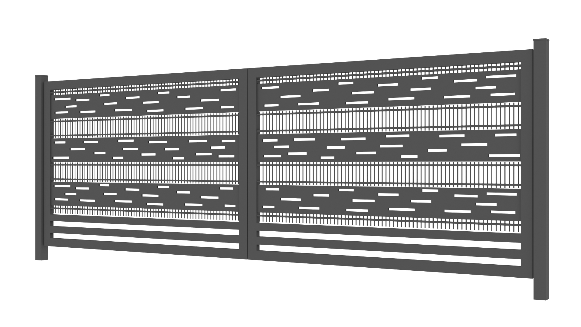 Brama wjazdowa dwuskrzydłowa panel 2D wzór J