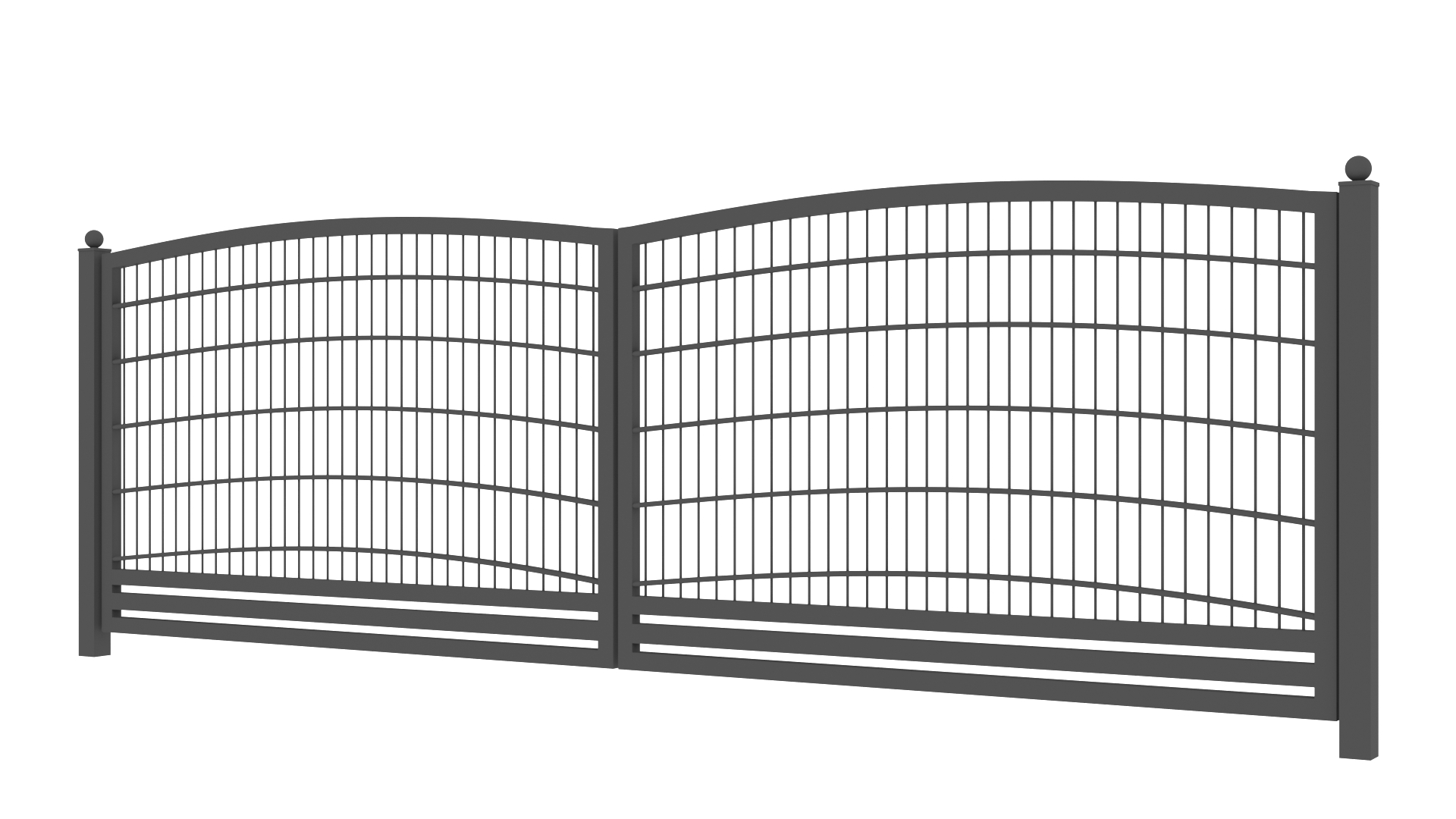 Brama wjazdowa dwuskrzydłowa panel 2D wzór A