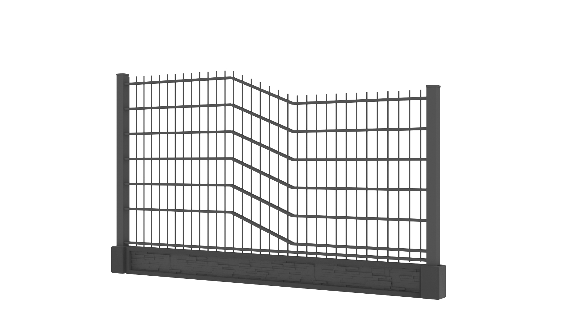 Panel ogrodzeniowy 2D ozdobny – wzór C