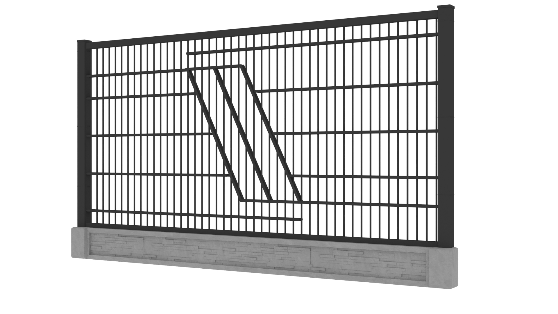 Panel ogrodzeniowy 2D ozdobny – wzór D