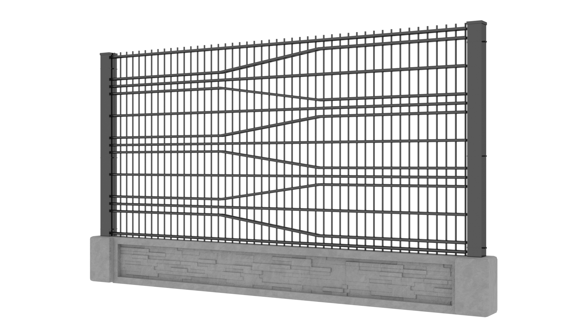 Panel ogrodzeniowy 2D ozdobny – wzór E