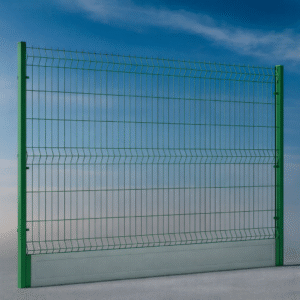 Ogrodzenie panelowe z podmurówką 180 cm drut fi 4 oczko 50x200 zielony- 100 m